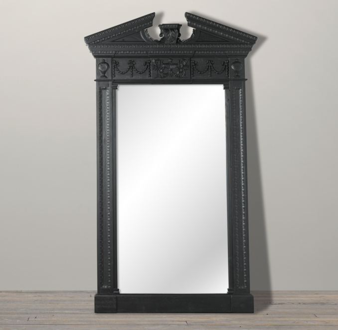 Entablature Mirror Black