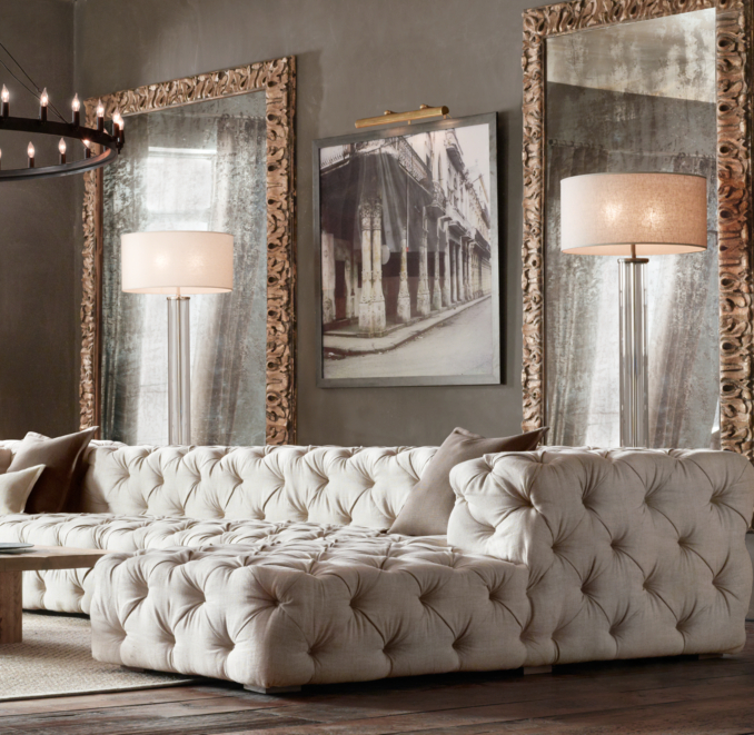 Bellamy Hand-Carved Leaner Mirror