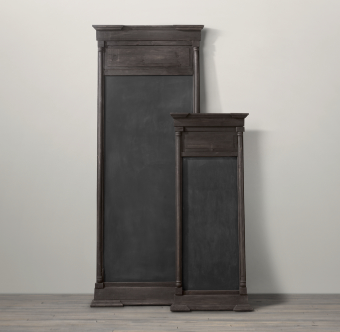 Salvaged Trumeau Chalkboard Black