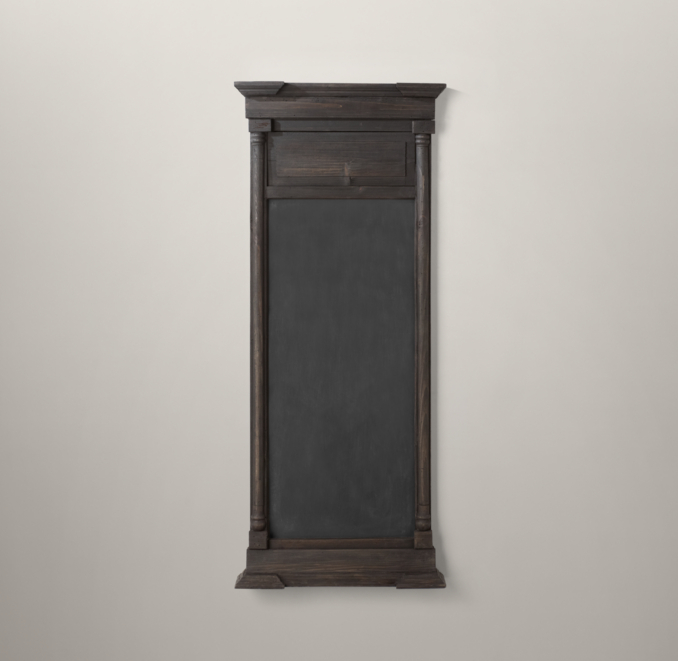 Salvaged Trumeau Chalkboard Black