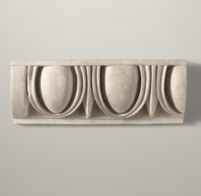 Architectural Plaster Fragments - Egg And Dart Frieze