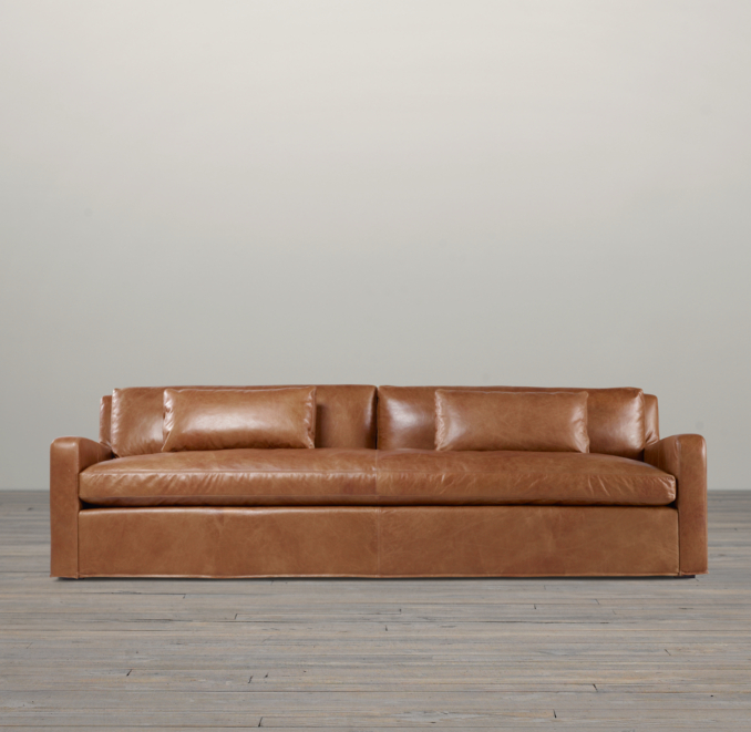 Belgian Slope Arm Leather Sofas