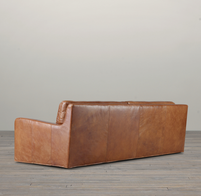 Belgian Slope Arm Leather Sofas