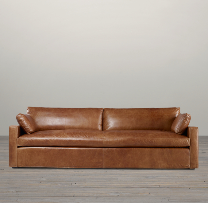 Belgian Track Arm Leather Sofas