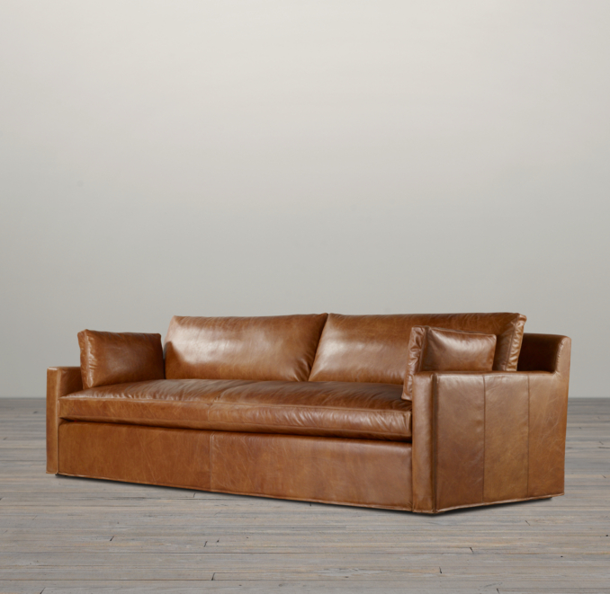 Belgian Track Arm Leather Sofas