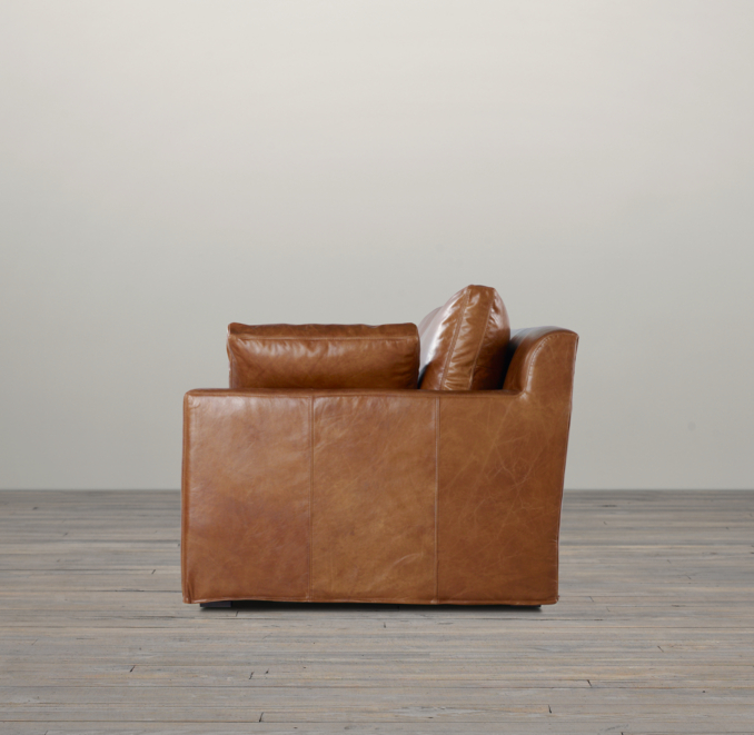 Belgian Track Arm Leather Sofas