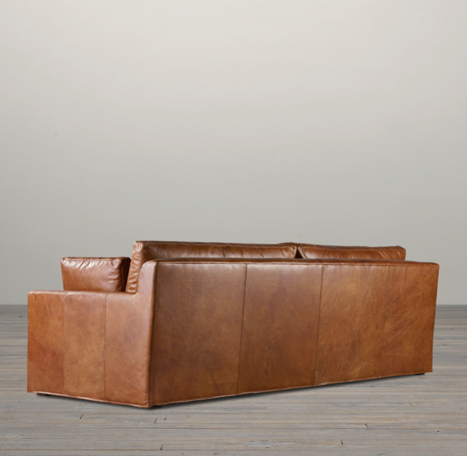 Belgian Track Arm Leather Sofas
