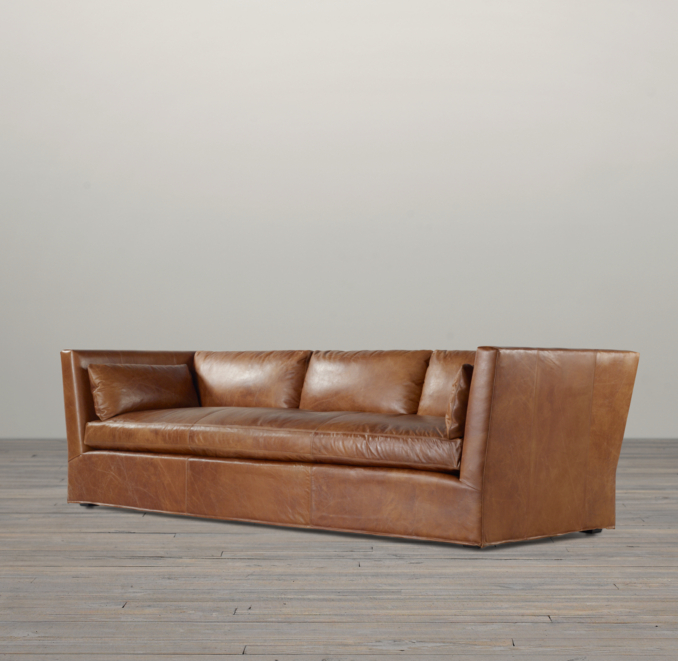 Belgian Shelter Arm Leather Sofas