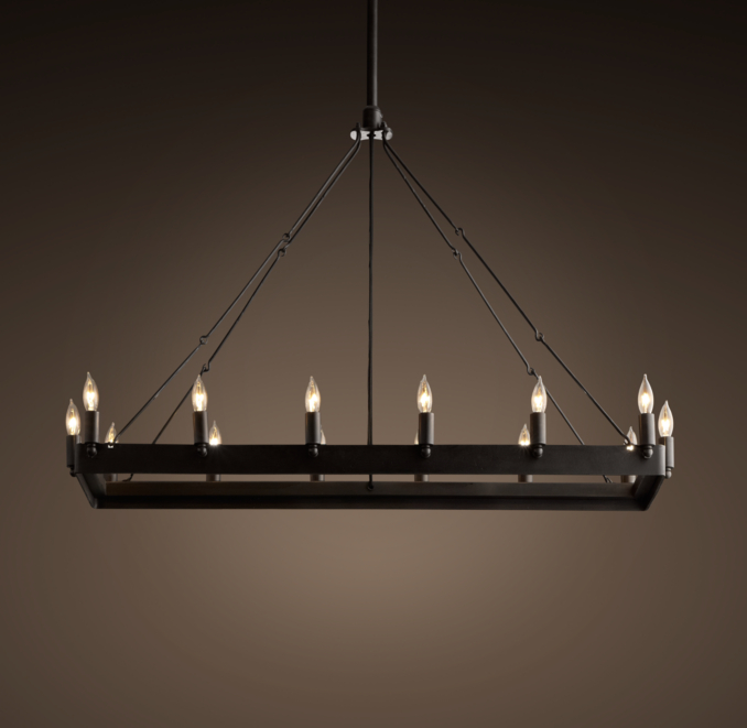 Camino Rectangle Chandelier Small