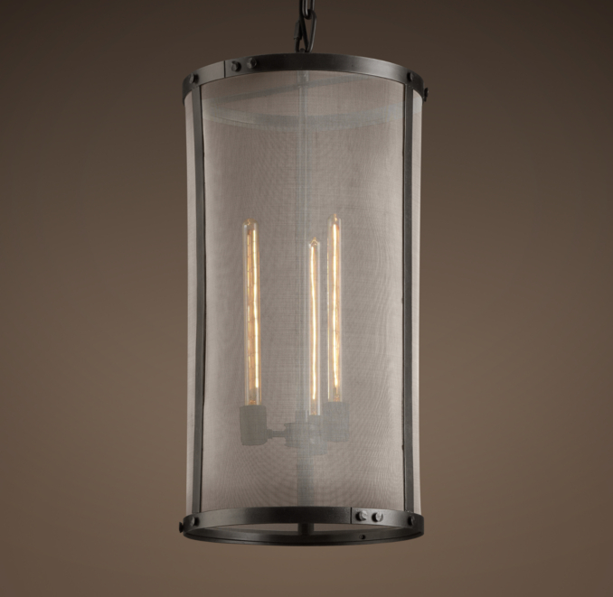Riveted Mesh 14" Pendant