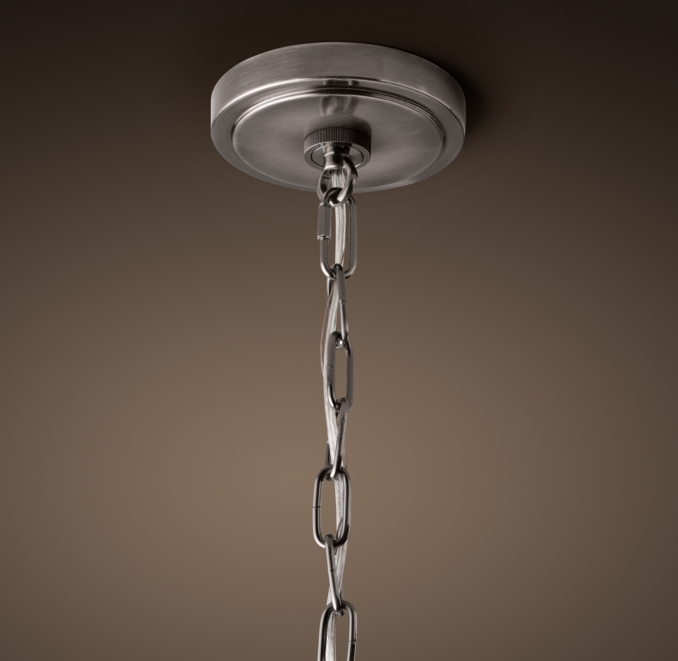Antiqued Metal Drum Pendant Antique Silver Small