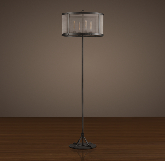 Riveted Mesh Floor Lamp