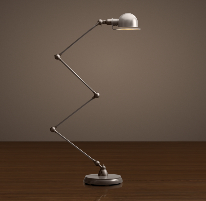 Atelier Scissor Task Floor Lamp Grey Enamel
