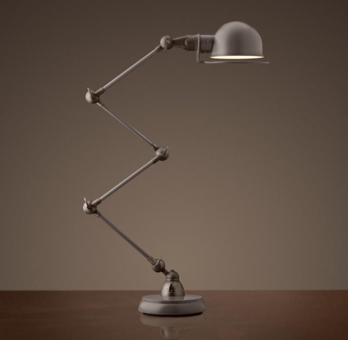 Atelier Scissor Task Table Lamp Grey Enamel