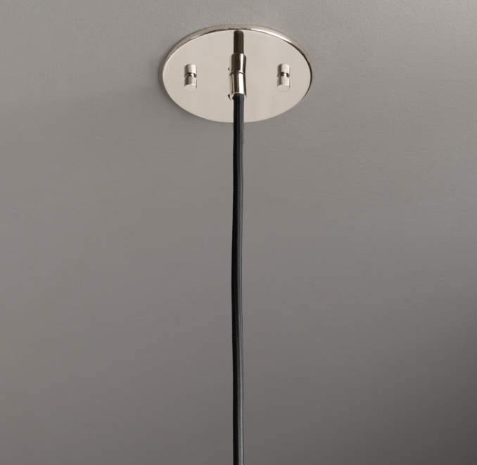 Ribbed Glass Filament 11" Pendant Polished Nickel   