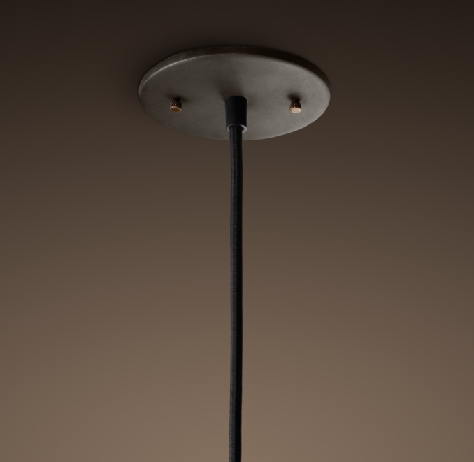 Ribbed Glass Filament 18" Pendant Aged Steel
