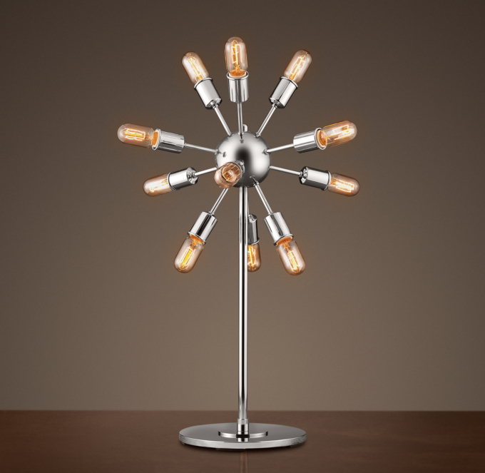 Sputnik Filament Table Lamp Polished Nickel