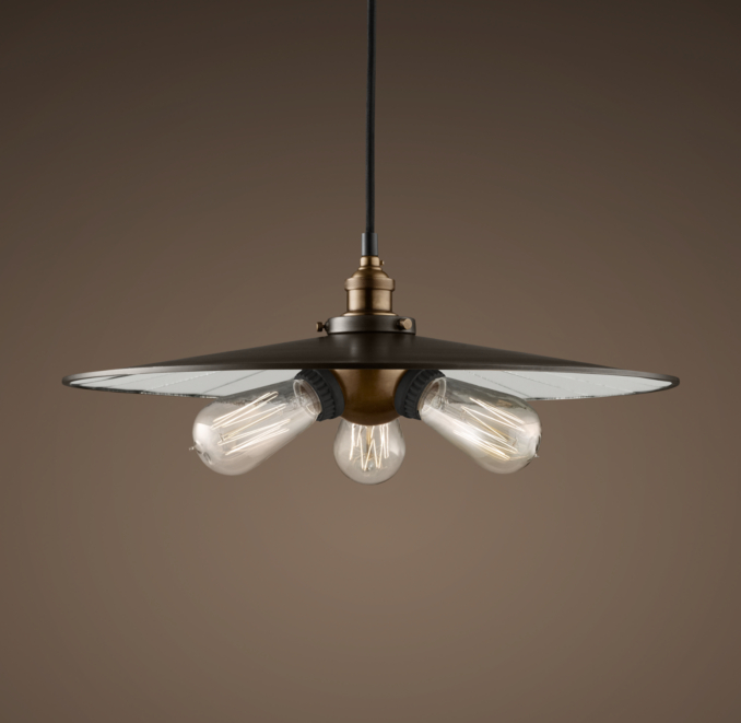 Reflector Filament 18" Pendant Aged Steel