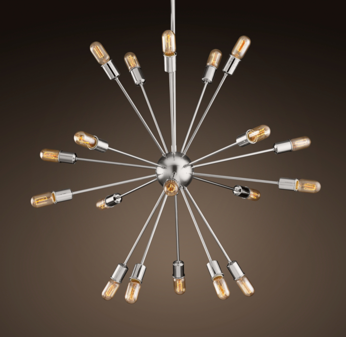 Sputnik Filament Chandelier Polished Nickel Large