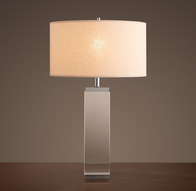 Square Column Table Lamp Crystal
