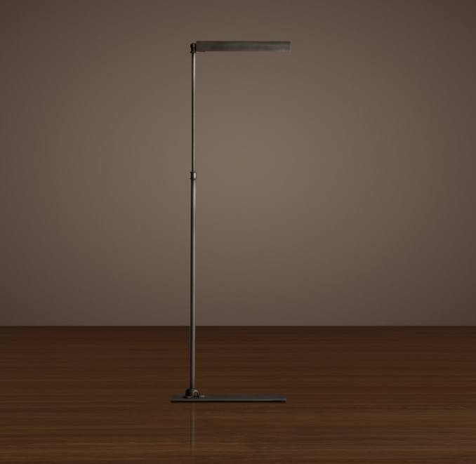 Slimline Floor Lamp Aged Steel