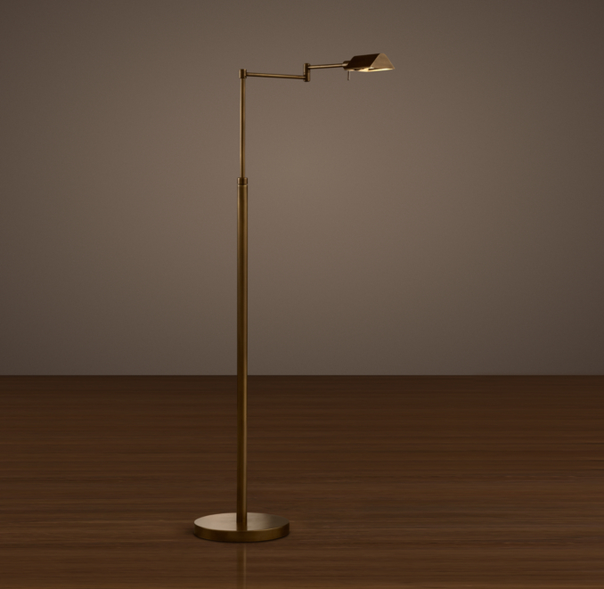 Metiér Task Floor Lamp Vintage Brass
