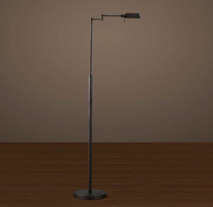 Metiér Task Floor Lamp Aged Steel