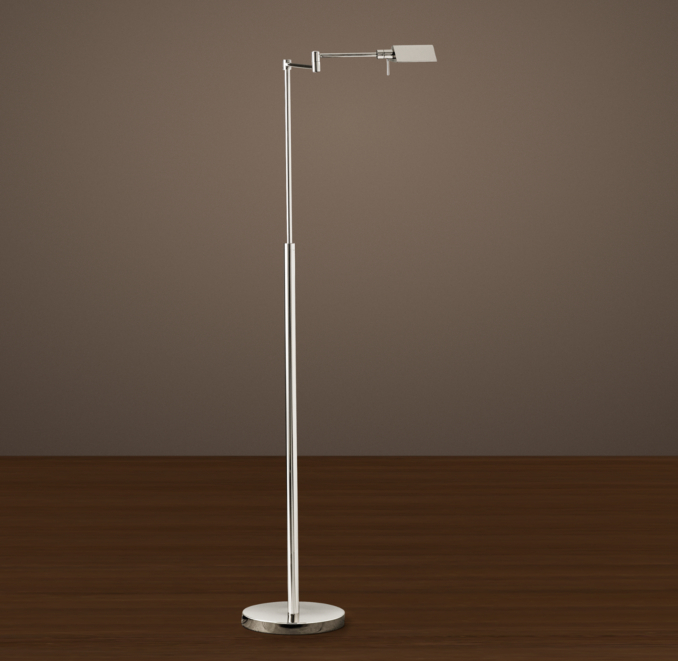 Metiér Task Floor Lamp Polished Nickel