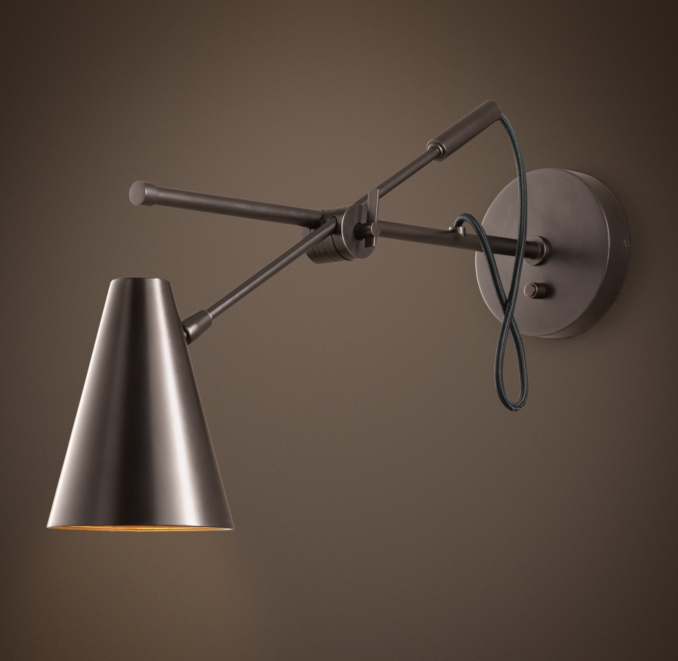 20th C. Torpedo Sconce Bronze