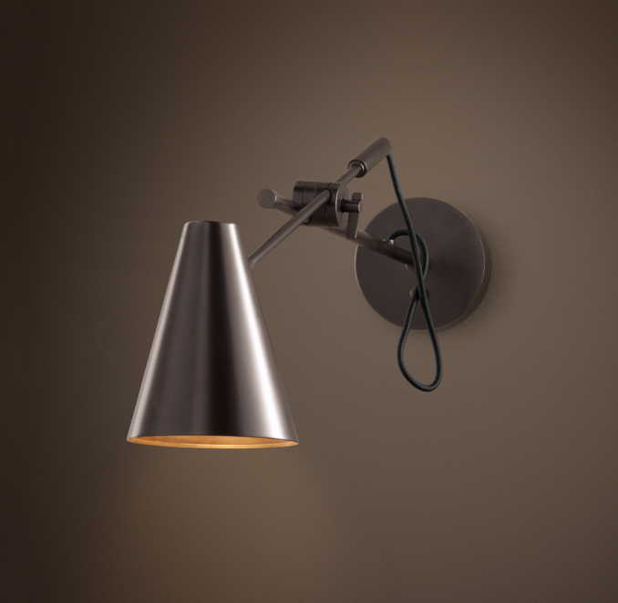 20th C. Torpedo Sconce Bronze
