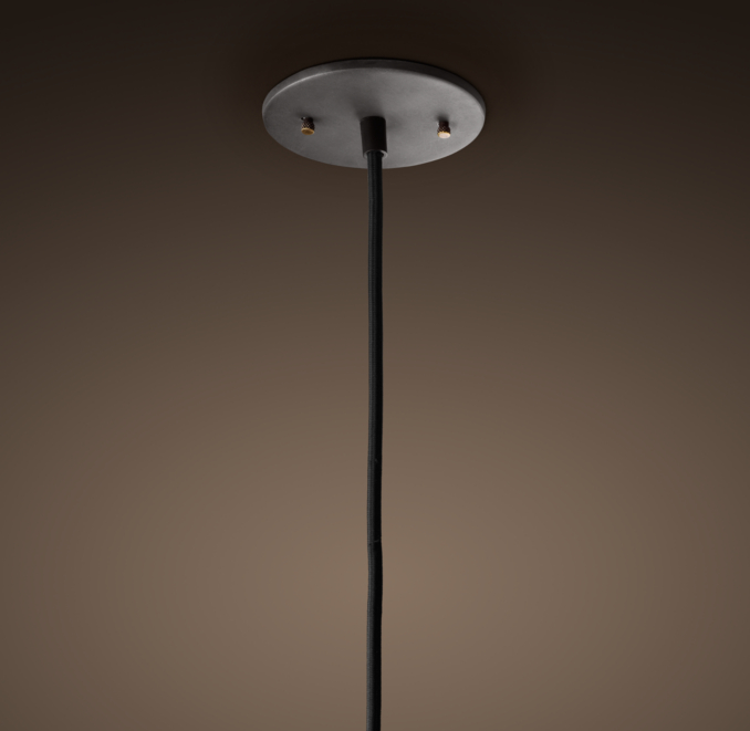 Milk Glass Filament 14" Pendant Aged Steel