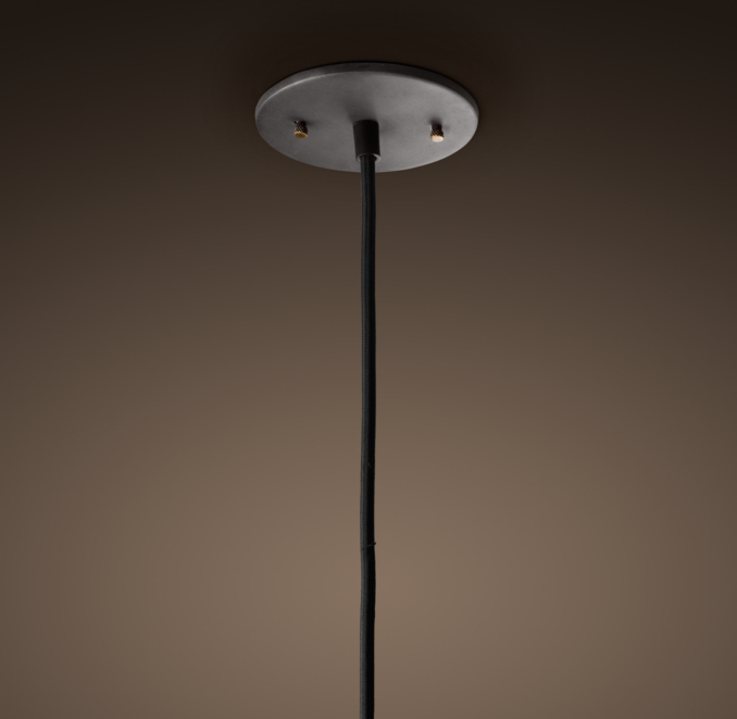 Milk Glass Filament 18" Pendant Aged Steel