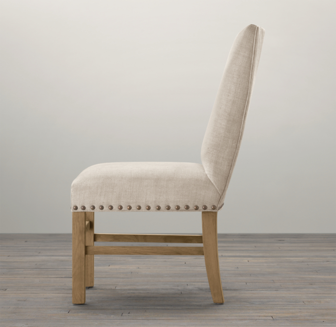 Nailhead Fabric Side Chair
