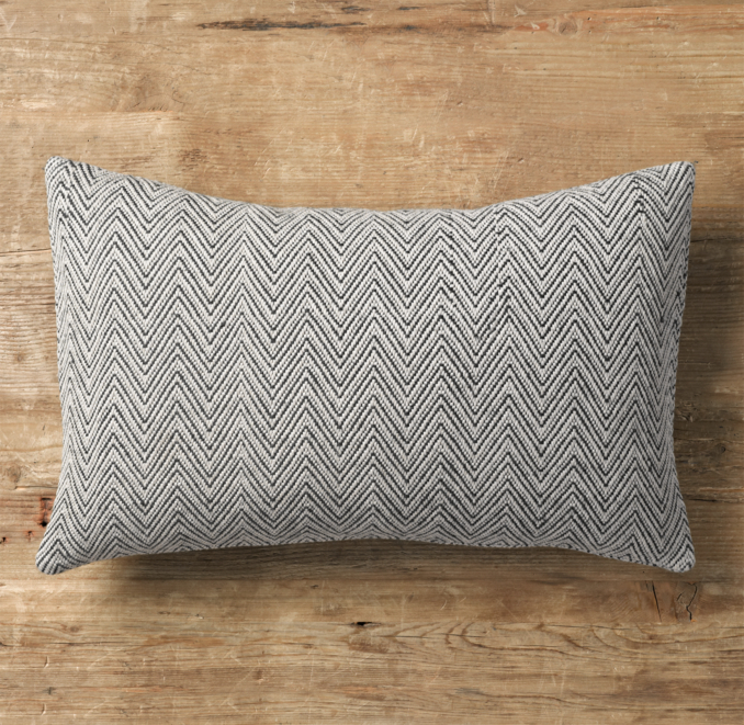 Chevron Tapestry Weave Lumbar Pillow