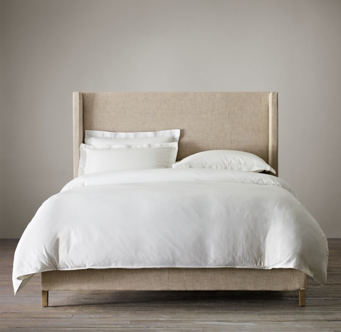 Grayson Leather Sleigh Bed without Footboard