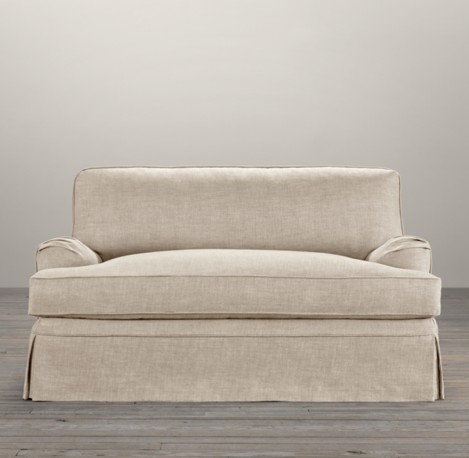 60" English Roll Arm Slipcovered Sofa