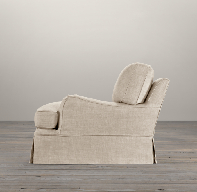 60" English Roll Arm Slipcovered Sofa