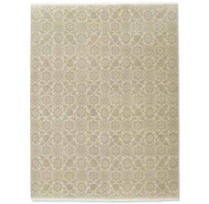 Moderne Floral Rug Swatch - Sand