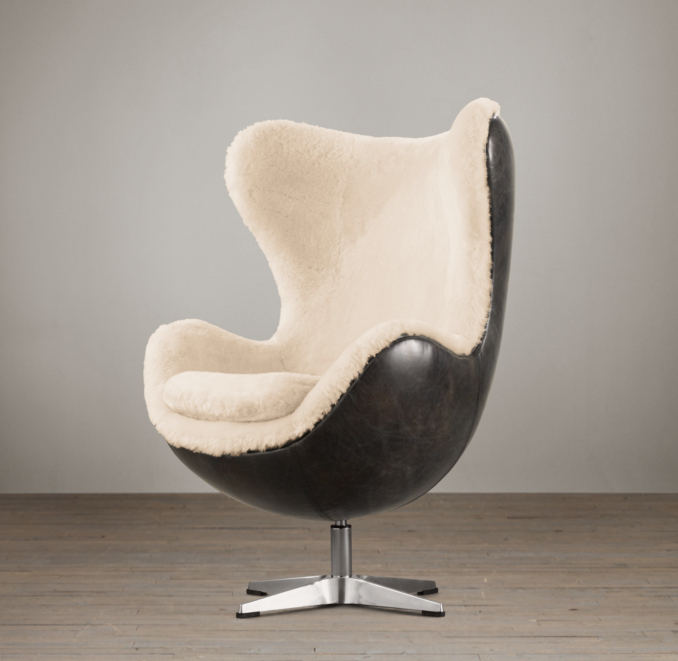 1950s Copenhagen Chair with Shearling