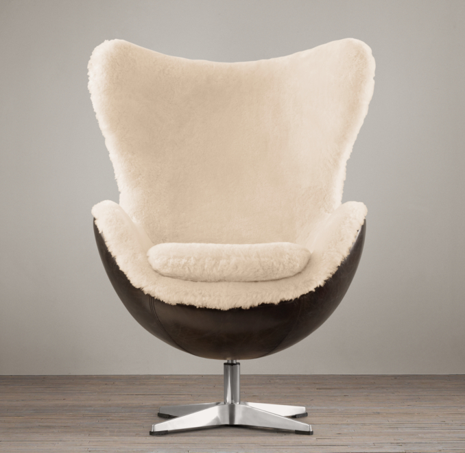 1950s Copenhagen Chair with Shearling
