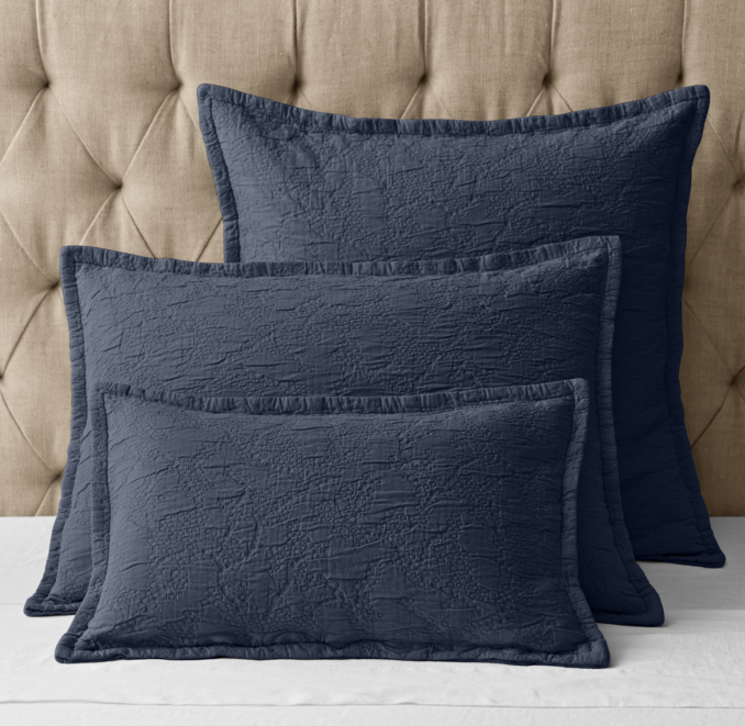 Garment-Dyed Matelassé Quilt Euro Sham