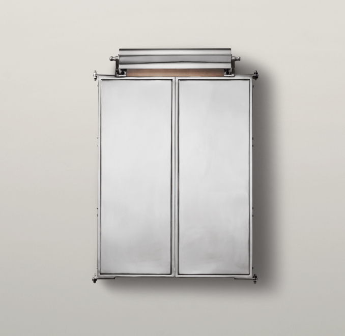 Tri-fold Lit Wall Mirror