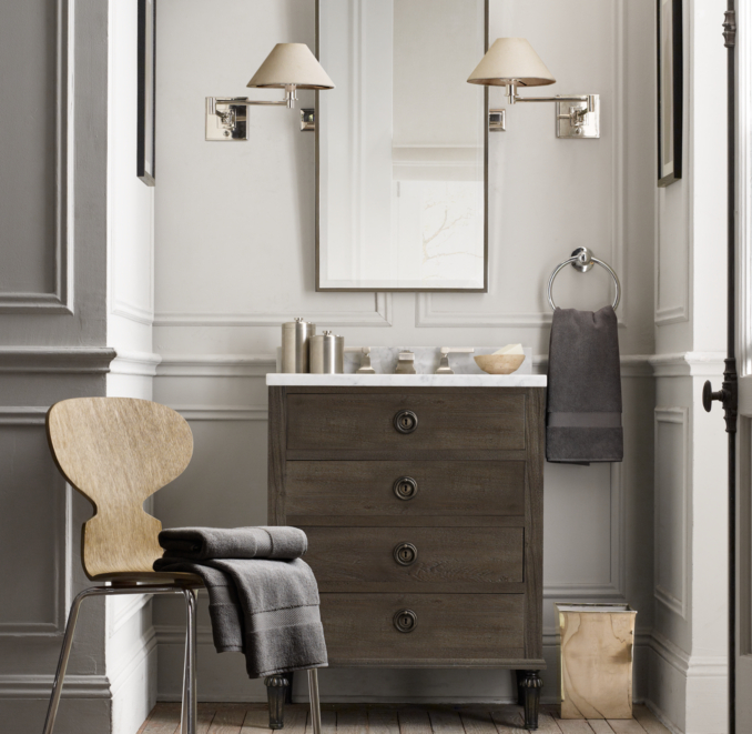 Petite Candlestick Swing-Arm Sconce Polished Nickel with Linen Shade