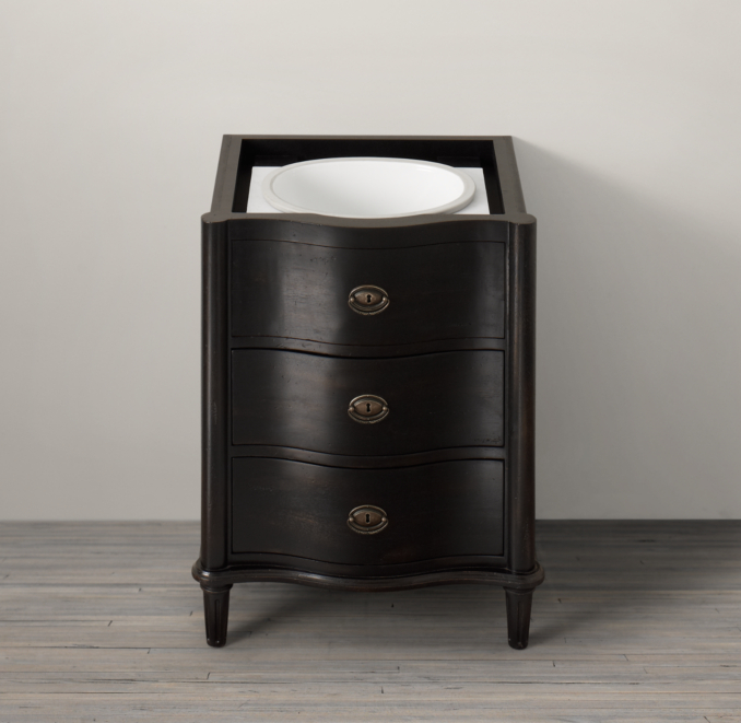 Empire Rosette Powder Vanity Sink Base