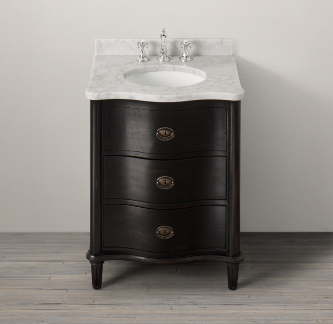 Empire Rosette Powder Vanity Sink Base