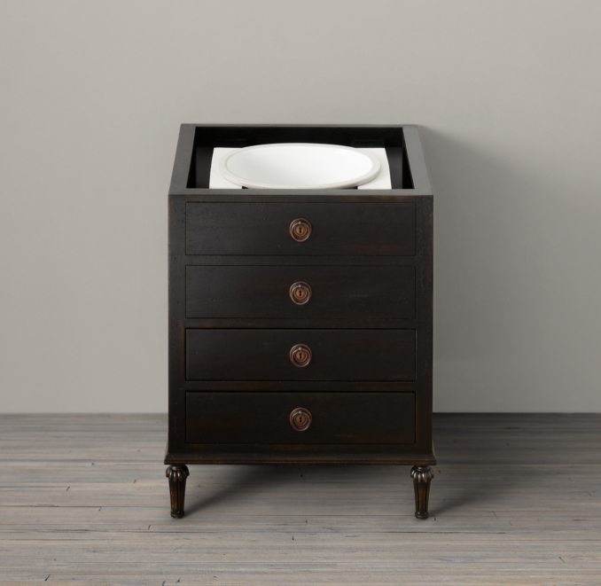 Maison Powder Room Vanity Sink Base