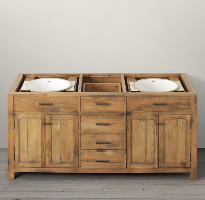 Logan Double Vanity Sink Base