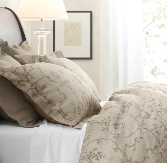 Italian Vintage Trellis Print Bedding Collection
