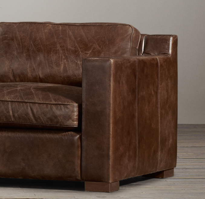 5' Collins Leather Sofa