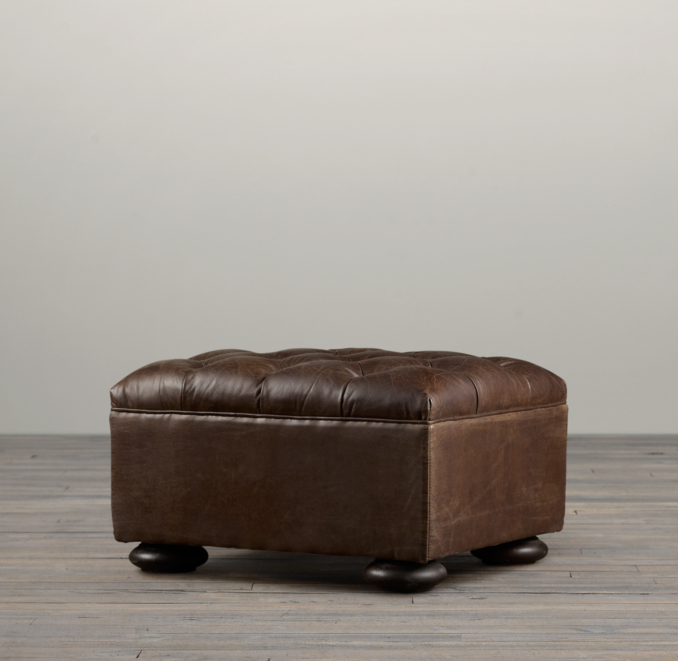 Churchill Leather Ottoman